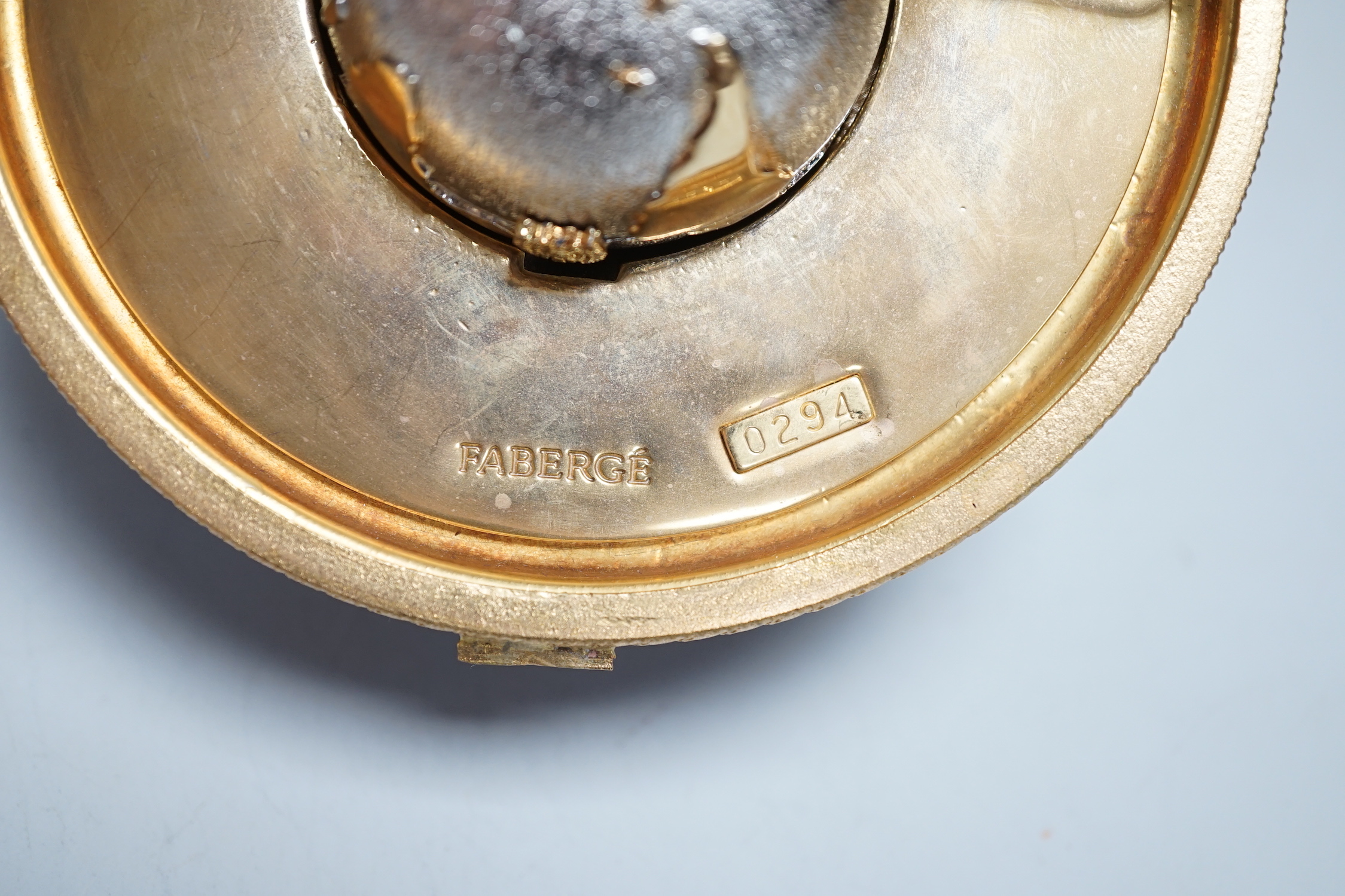 A Limoges for Faberge egg-shaped casket, Limited edition, 15cm high